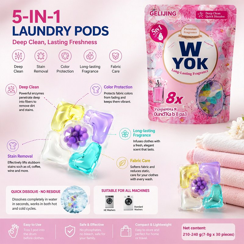 Five in one laundry gel beads - 图片 2