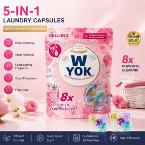 Five in one laundry gel beads